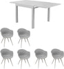 JERRI---set-tavolo-da-giardino-in-alluminio-con-6-sedie-90/180x90-Tortora-Milani-Home