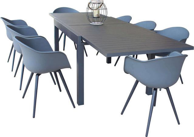 JERRI---set-tavolo-da-giardino-in-alluminio-con-8-sedie-135/270x90-Antracite-Milani-Home