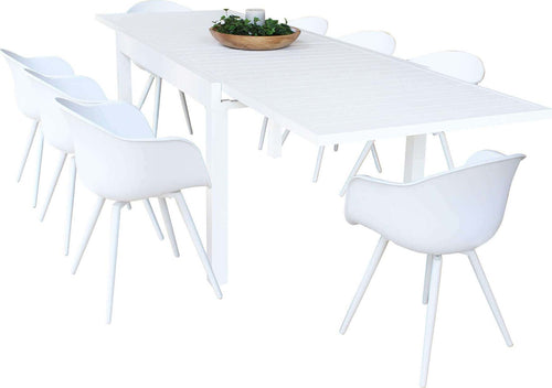 JERRI---set-tavolo-da-giardino-in-alluminio-con-8-sedie-135/270x90-Bianco-Milani-Home