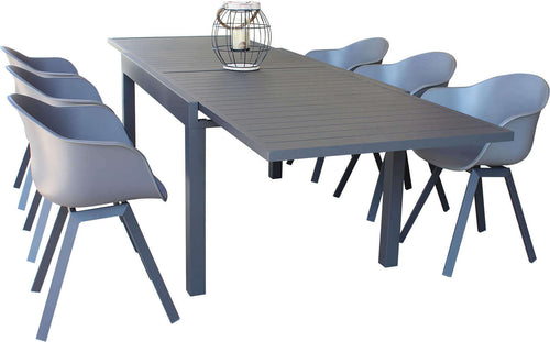 JERRI---set-tavolo-in-alluminio-cm-135/270x90x75-h-con-6-sedute-Antracite-Milani-Home
