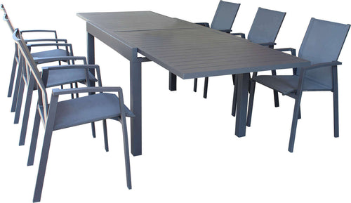 JERRI---set-tavolo-in-alluminio-cm-135/270x90x75-h-con-6-sedute-Antracite-Milani-Home