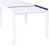 JERRI---set-tavolo-in-alluminio-cm-135/270x90x75-h-con-6-sedute-Bianco-Milani-Home