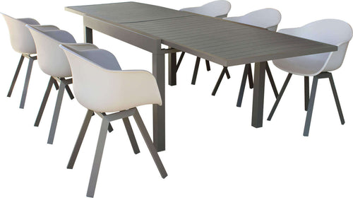 JERRI---set-tavolo-in-alluminio-cm-135/270x90x75-h-con-6-sedute-Taupe-Milani-Home