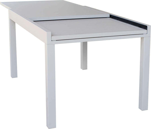 JERRI---set-tavolo-in-alluminio-cm-135/270x90x75-h-con-6-sedute-Tortora-Milani-Home