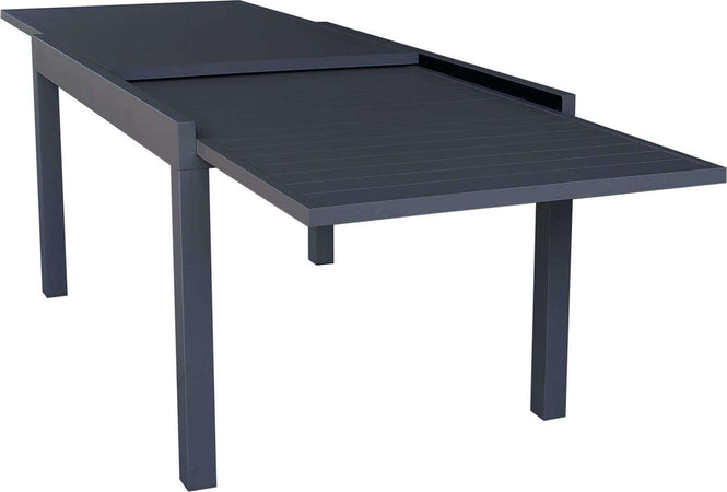 JERRI---set-tavolo-in-alluminio-cm-135/270x90x75-h-con-8-sedute-Antracite-Milani-Home