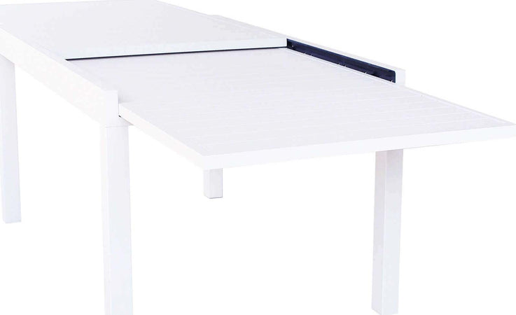 JERRI---set-tavolo-in-alluminio-cm-135/270x90x75-h-con-8-sedute-Bianco-Milani-Home