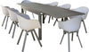 JERRI---set-tavolo-in-alluminio-cm-135/270x90x75-h-con-8-sedute-Taupe-Milani-Home