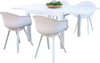 JERRI---set-tavolo-in-alluminio-cm-90/180x90x75-h-con-4-sedute-Bianco-Milani-Home