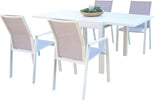 JERRI---set-tavolo-in-alluminio-cm-90/180x90x75-h-con-4-sedute-Bianco-Milani-Home