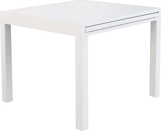 JERRI---set-tavolo-in-alluminio-cm-90/180x90x75-h-con-4-sedute-Bianco-Milani-Home
