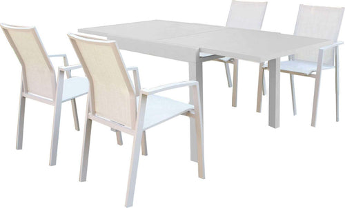 JERRI---set-tavolo-in-alluminio-cm-90/180x90x75-h-con-4-sedute-Tortora-Milani-Home