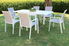 JERRI---set-tavolo-in-alluminio-cm-90/180x90x75-h-con-6-sedute-Bianco-Milani-Home