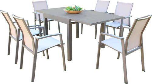 JERRI---set-tavolo-in-alluminio-cm-90/180x90x75-h-con-6-sedute-Taupe-Milani-Home