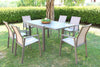 JERRI---set-tavolo-in-alluminio-cm-90/180x90x75-h-con-6-sedute-Taupe-Milani-Home