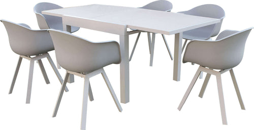 JERRI---set-tavolo-in-alluminio-cm-90/180x90x75-h-con-6-sedute-Tortora-Milani-Home