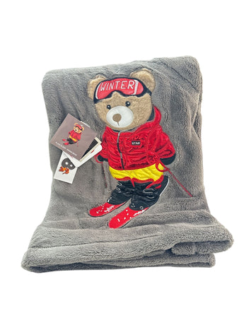 Plaid Daunex Sking Bear 150×200 cm – Microfibra Morbidissima