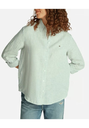Tommy Hilfiger CAMICIA ESS LINEN RELAXED SHIRT da donna