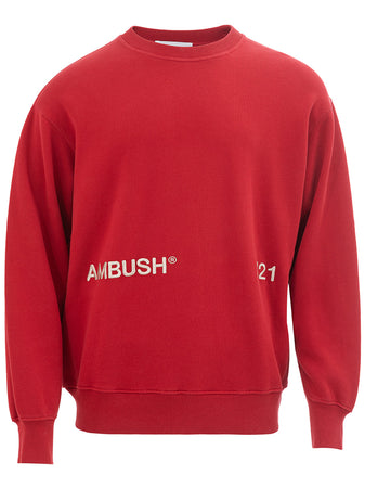 Ambush Felpa Rossa con logo da uomo