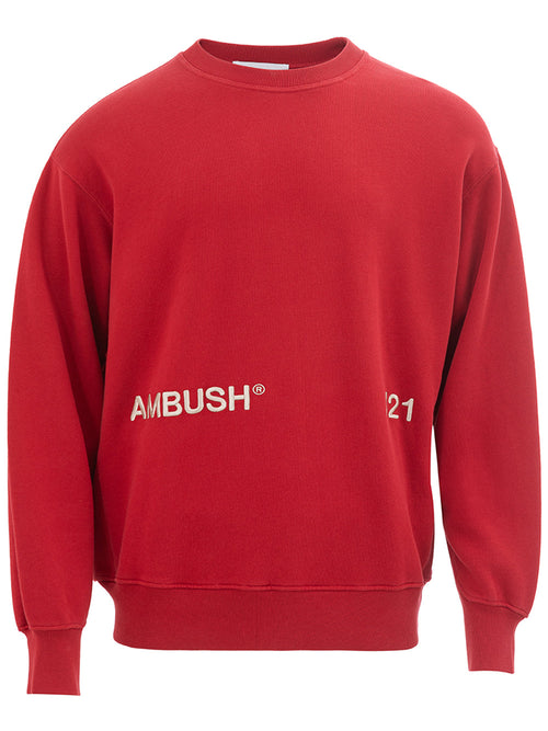 Ambush Felpa Rossa con logo da uomo