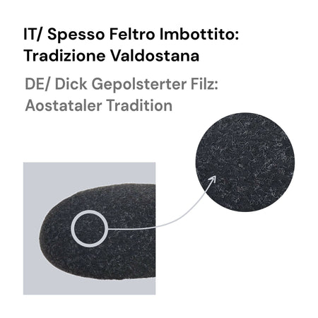 Le Valdostane, Fantastiche Pantofole Uomo Invernali da Casa, Calde e Imbottite, Ciabatte Inverno Antiscivolo con Pelo, Ciabatta da Camera Made in Italy, Fibbia Regolabile Comfort Unico