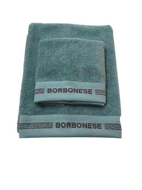 Set Asciugamani 1+1 Lounge OP Borbonese – 100% Spugna di Cotone Made in Italy