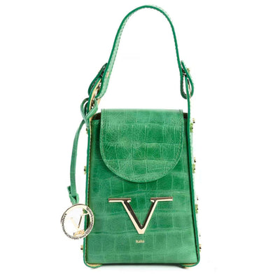 19V69 Versace Italia Borsa Donna Leather Bag Cesto Lux Green 19V69 Italia