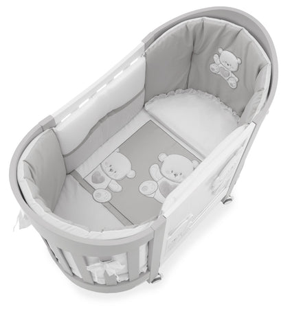 Set Lenzuola Lettino Ovale Italbaby Jolie Ovale 3Pz
