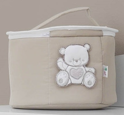 Beauty Case Rotondo Italbaby Baby Jolie Tortora