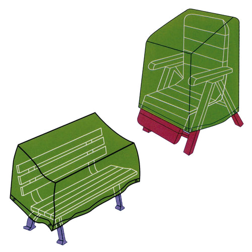 Set 3 Telo di protezione Cover per Poltrone, Tavoli e Divani da Giardino e Piscina