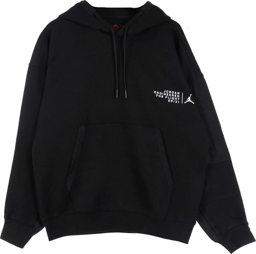 JORDAN-Felpa-Leggera-Cappuccio-Uomo-Michael-Jordan-23-Engineered-Fleece-Pullover-Hoody-Black/white-da-uomo