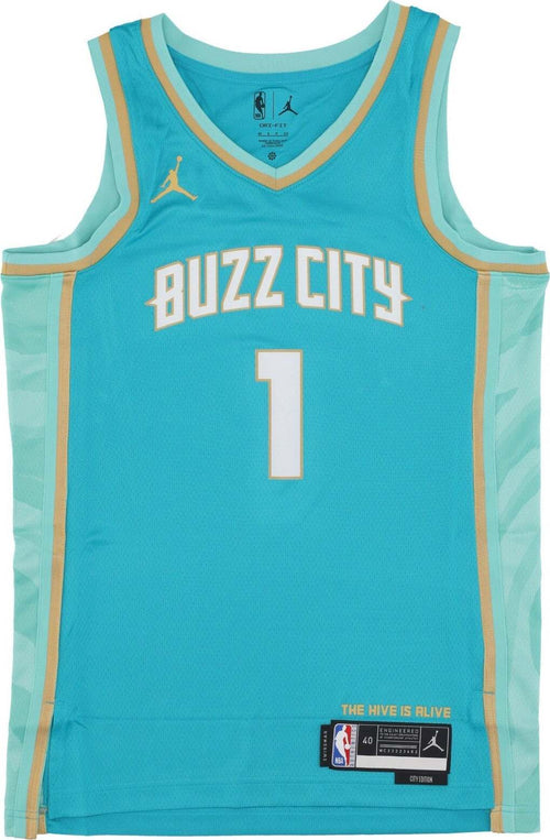 JORDAN-NBA-Canotta-Basket-Uomo-Nba-City-Edition-2023/24-Swingman-Jersey-No-1-Lamelo-Ball-Chahor-Rapid-Teal-da-uomo