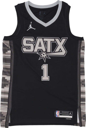 JORDAN-NBA-Canotta-Basket-Uomo-Nba-Statement-Edition-2022-Dri-fit-Swingman-Jersey-No-1-Victor-Wembanyama-Sanspu-Black/fit-Silver-da-uomo
