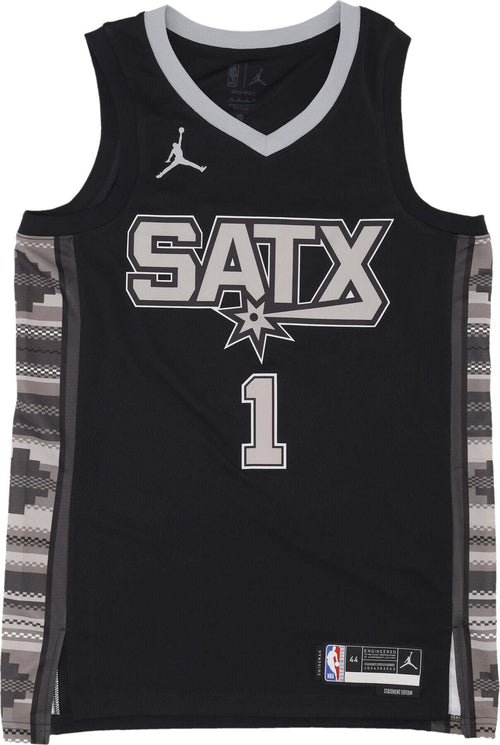 JORDAN-NBA-Canotta-Basket-Uomo-Nba-Statement-Edition-2022-Dri-fit-Swingman-Jersey-No-1-Victor-Wembanyama-Sanspu-Black/fit-Silver-da-uomo