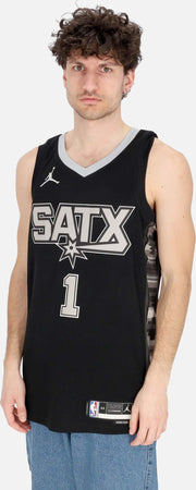 JORDAN-NBA-Canotta-Basket-Uomo-Nba-Statement-Edition-2022-Dri-fit-Swingman-Jersey-No-1-Victor-Wembanyama-Sanspu-Black/fit-Silver-da-uomo