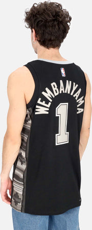 JORDAN-NBA-Canotta-Basket-Uomo-Nba-Statement-Edition-2022-Dri-fit-Swingman-Jersey-No-1-Victor-Wembanyama-Sanspu-Black/fit-Silver-da-uomo