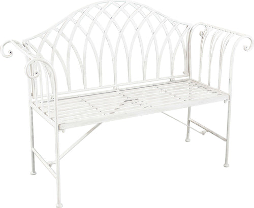 JOSETTE---panca-2-posti-stile-provenzale-in-ferro-verniciato-Bianco-Milani-Home