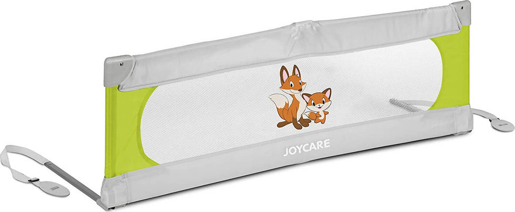 Happy Babies - Sponda Letto Scorrevole Per Bambini, Protezione Anticaduta Con Griglia Regolabile, Colore Verde, Lunghezza 74 Cm