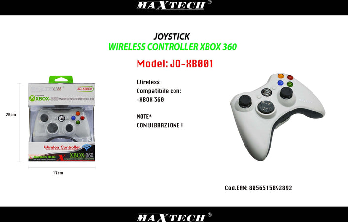 Joystick Joypad Controller Bianco Per Xbox 360 Wireless Senza Filo Compatibile Videogiochi/Xbox One/Accessori/Controller e telecomandi/Controller standard e gamepads Trade Shop italia - Napoli, Commerciovirtuoso.it
