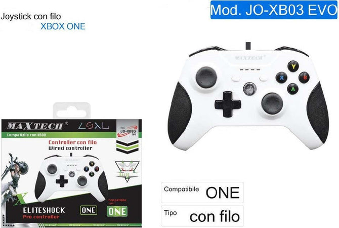 Joystick Joypad Controller Bianco Per Xbox One Con Cavo Filo Usb Compatibile Videogiochi/Xbox One/Accessori/Controller e telecomandi/Controller standard e gamepads Trade Shop italia - Napoli, Commerciovirtuoso.it