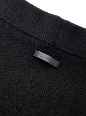 Tom Ford Pantalone Legging Nero da Equitazione in Misto Cashmere da donna