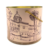 Tesori di sicilia panettone artigianale al pistacchio di sicilia 1kg, latta siciliana ù ciauru di palermo per panettone a lievitazione naturale con mazzo di carte siciliano omaggio