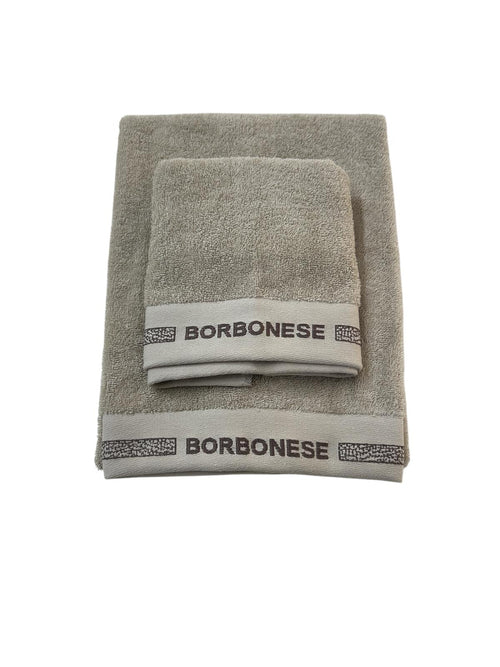 Set Asciugamani 1+1 Lounge OP Borbonese – 100% Spugna di Cotone Made in Italy