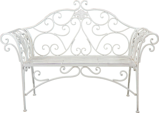 JULIANE---panca-2-posti-stile-provenzale-in-ferro-verniciato-Bianco-Milani-Home
