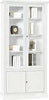 JULIET---mobile-con-vetrina-in-legno-massello-90x41x186-Bianco-Milani-Home