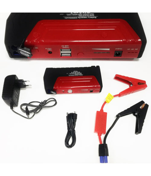 Jump Starter Portatile 2200a Avviatore Batteria Auto Moto 12v Caricabatteria Usb