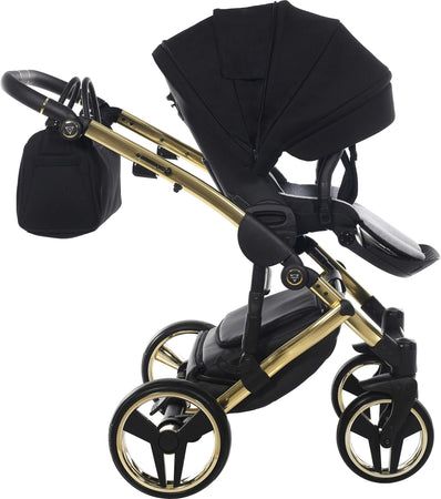 Junama Diamond Exclusive 2.0 3 in 1 Black/Black Telaio e Dettagli Oro Giallo Prima infanzia/Passeggini carrozzine e accessori/Passeggini e carrozzine/Sistemi modulari La Casa Del Bebè - Napoli, Commerciovirtuoso.it