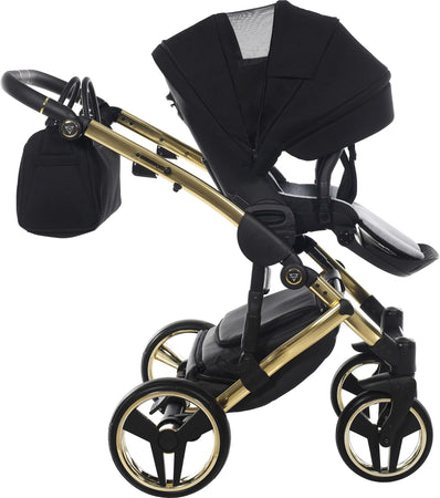 Junama Diamond Exclusive 2.0 3 in 1 Black/Black Telaio e Dettagli Oro Giallo Prima infanzia/Passeggini carrozzine e accessori/Passeggini e carrozzine/Sistemi modulari La Casa Del Bebè - Napoli, Commerciovirtuoso.it
