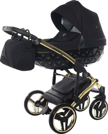 Junama Diamond Exclusive 2.0 3 in 1 Black/Black Telaio e Dettagli Oro Giallo Prima infanzia/Passeggini carrozzine e accessori/Passeggini e carrozzine/Sistemi modulari La Casa Del Bebè - Napoli, Commerciovirtuoso.it