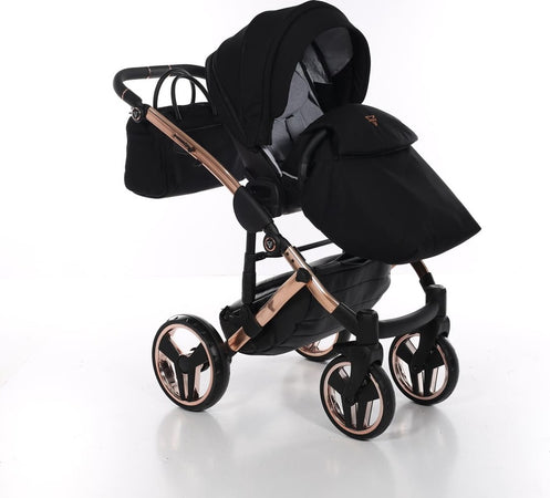 Junama Diamond Exclusive 2.0 3 in 1 Black/Black Telaio e Dettagli Oro Rosa Prima infanzia/Passeggini carrozzine e accessori/Passeggini e carrozzine/Sistemi modulari La Casa Del Bebè - Napoli, Commerciovirtuoso.it