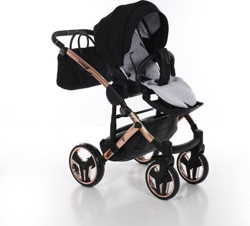 Junama Diamond Exclusive 2.0 3 in 1 Black/Black Telaio e Dettagli Oro Rosa Prima infanzia/Passeggini carrozzine e accessori/Passeggini e carrozzine/Sistemi modulari La Casa Del Bebè - Napoli, Commerciovirtuoso.it